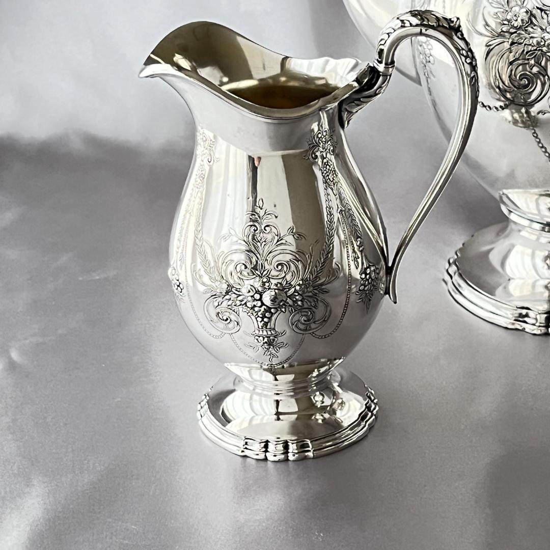 【Wilcox】【Lady Mary】コーヒーサービス 3点 果実のレリーフ