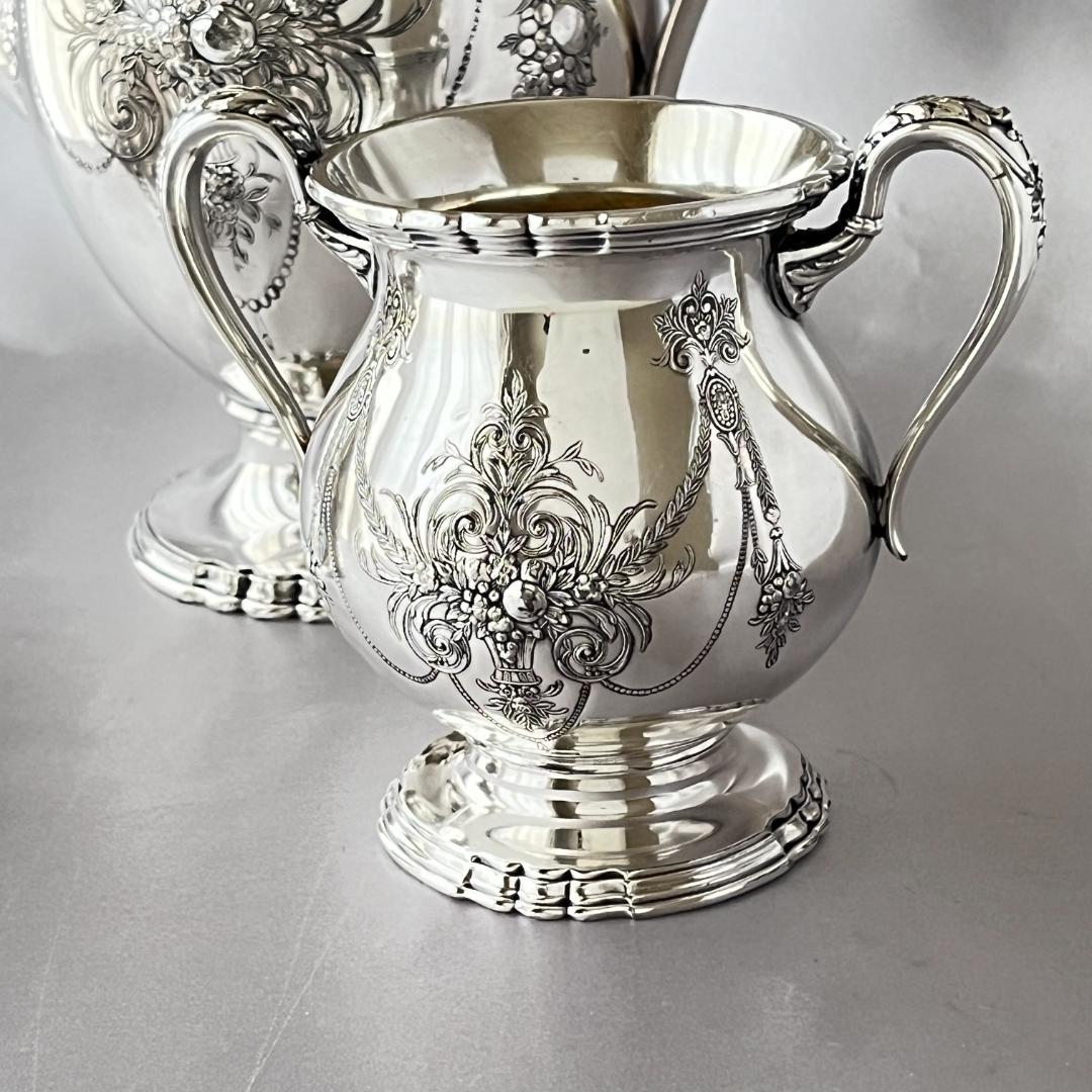 【Wilcox】【Lady Mary】コーヒーサービス 3点 果実のレリーフ