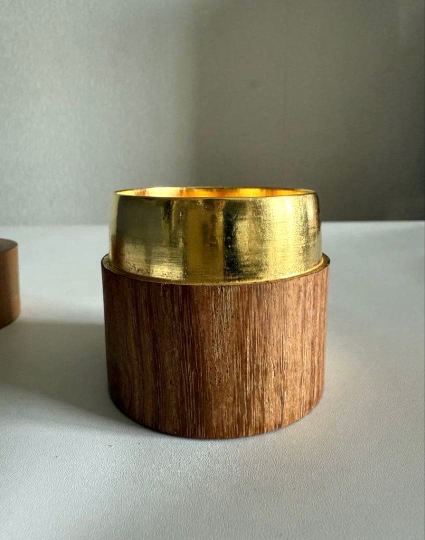 茶道具 本桑 和巾棗 中次 茶器 茶入 内金箔張 薄器 棗 和巾 薄茶器 裏千家