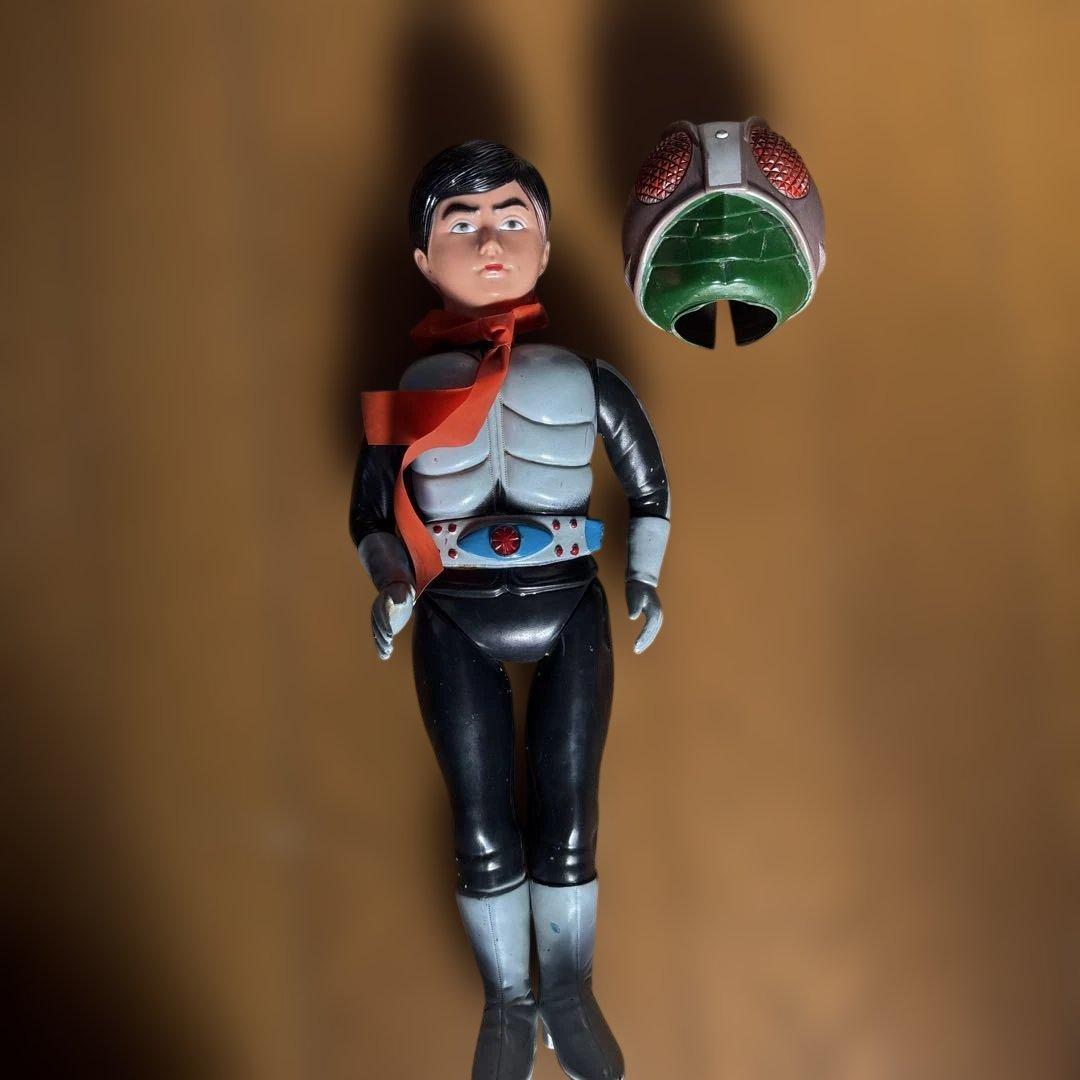 昭和レトロ 仮面ライダー1号 面トレソフビ