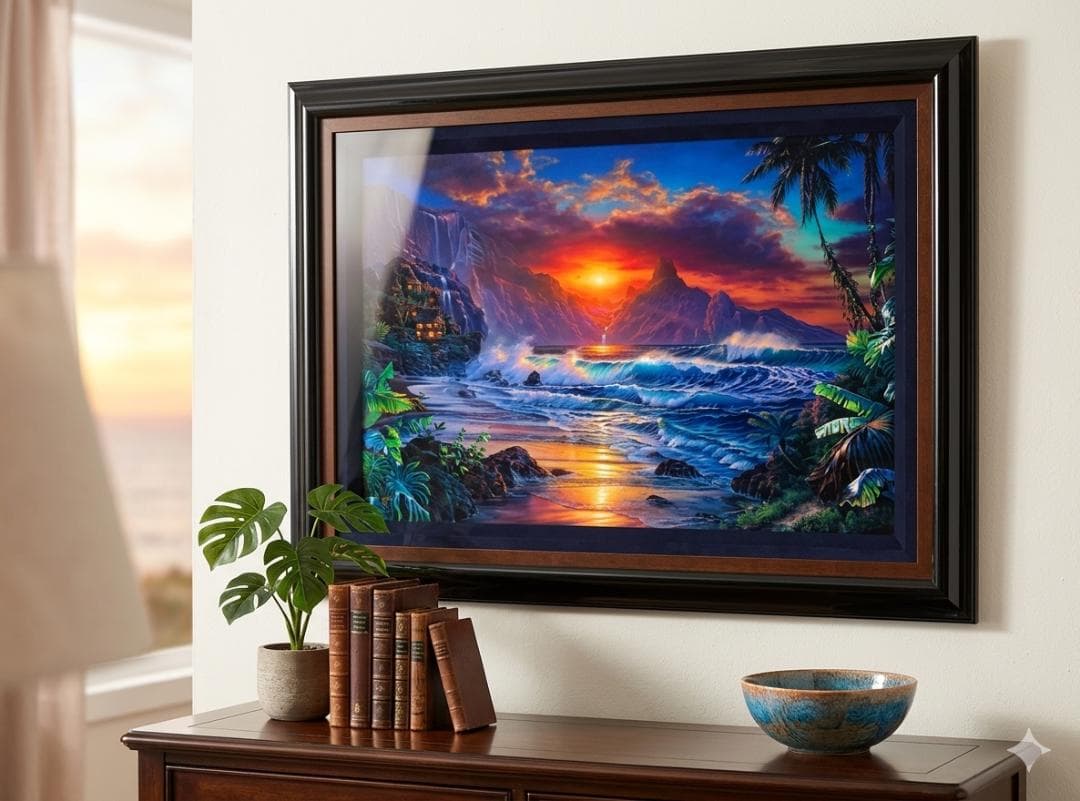 エスケープ Escape ラッセン Lサイズ 版画 真作保証 美品