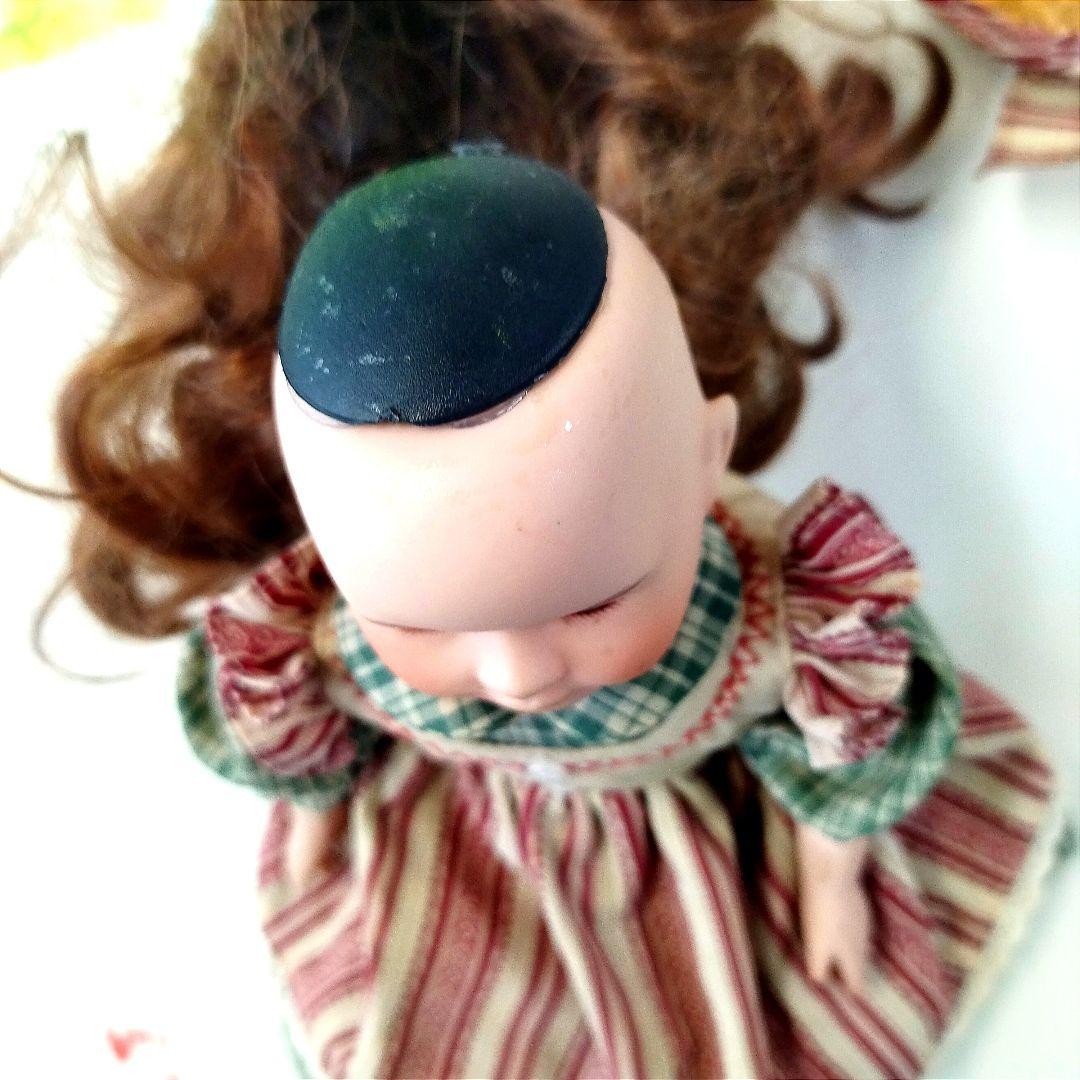 昭和初期 ビスクドール sankyoオルゴール入り　オリジナル衣装　欠陥無し