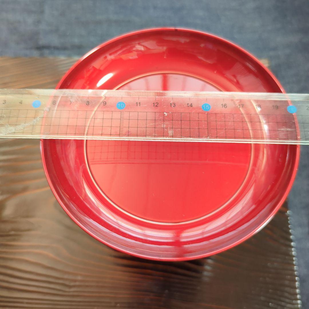 玉虫塗 供物 お祝い赤い漆器の皿型2個セット 超美品
