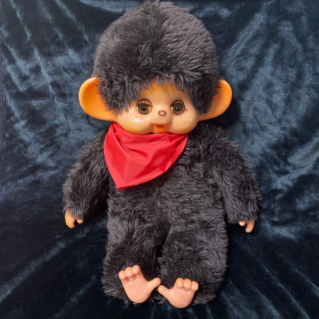 モンチッチ ぬいぐるみ 大きいサイズ 赤いスカーフ付き