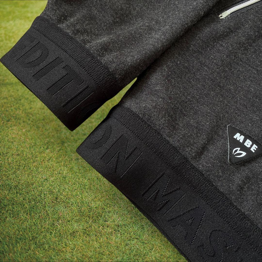 マスターバニー　ジャケット　ブルゾン　M〜L相当　黒　ダークグレー　ニット　4