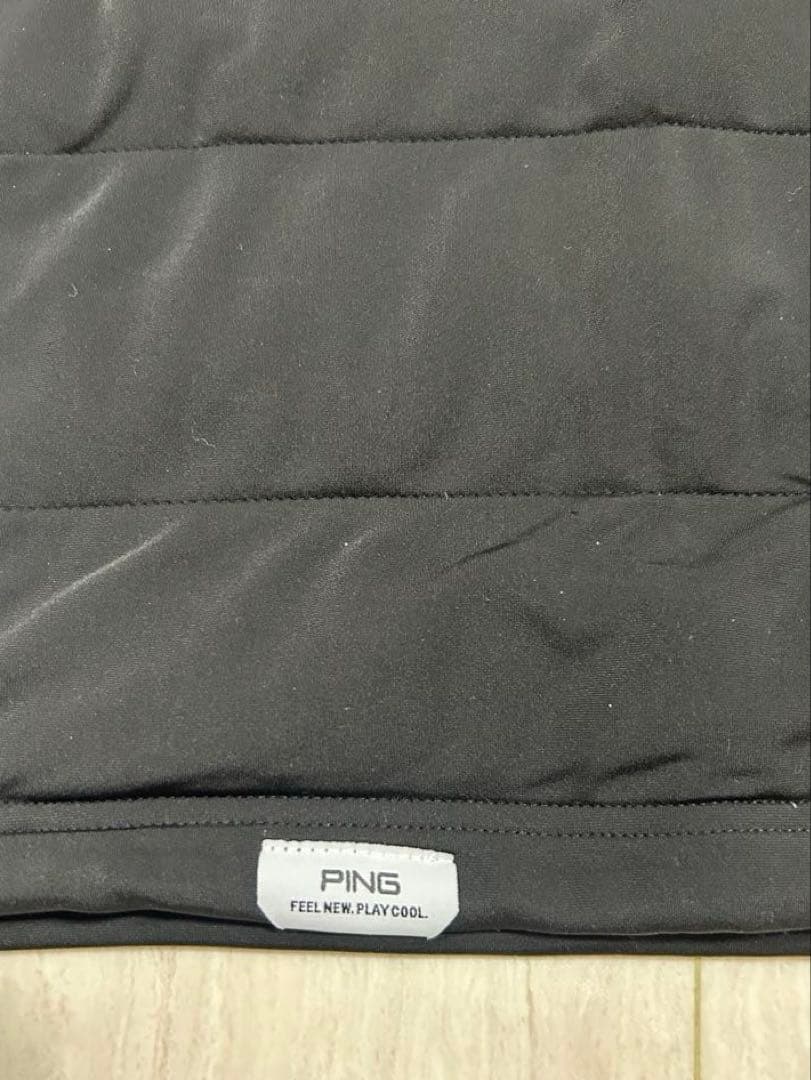 【新品・タグ付き】PING ハーフジップシャツ　ゴルフウェア　ブラック　Lサイズ