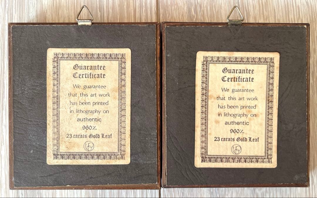 ⭐️アンティーク⭐️23KTG 金箔 クロモリトグラフ リトグラフ