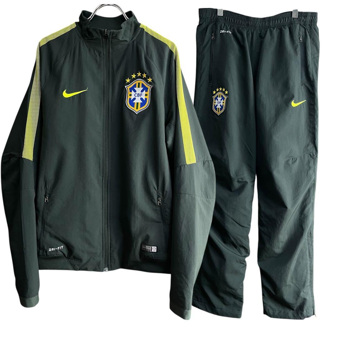 NIKE ナイキ ブラジル代表 トレーニングウェア セットアップ 上下 M 緑