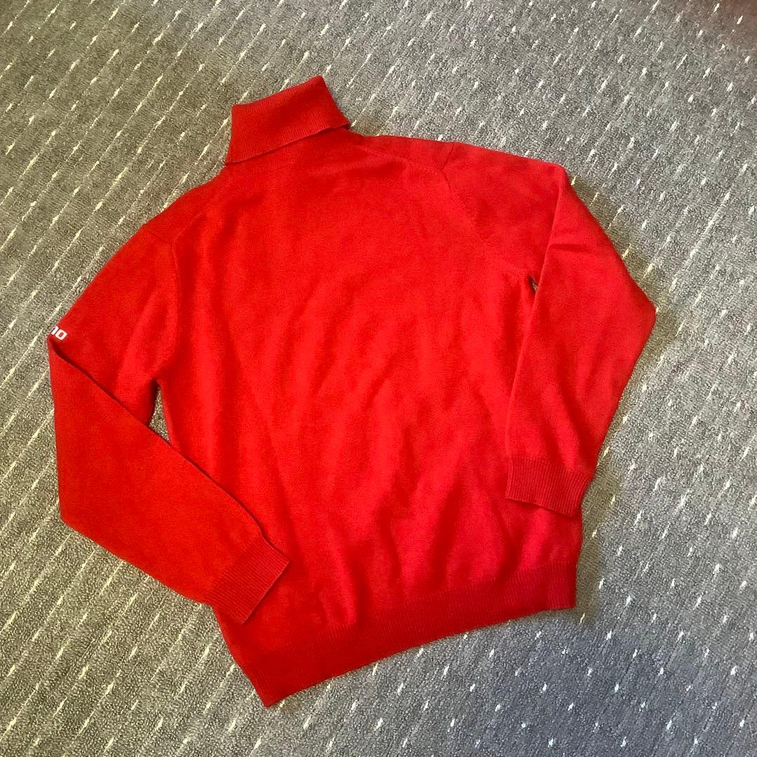 【カシミア100%】ミズノ　MIZUNO タートルネックセーター　レッド　3L