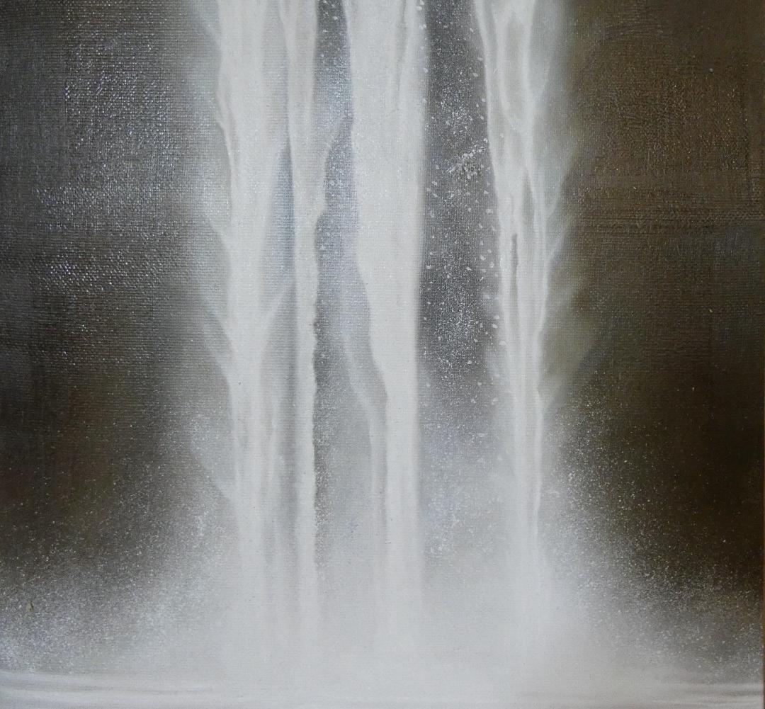 絵画 千住博 「 風景」サイン 額装済み 肉筆手描き M10