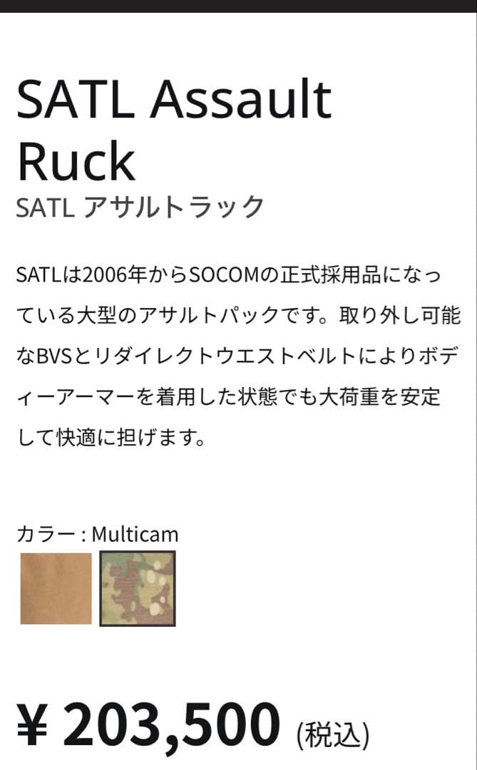 レア!! Mystery Ranch SATL アサルトパック　ジャンク　米軍