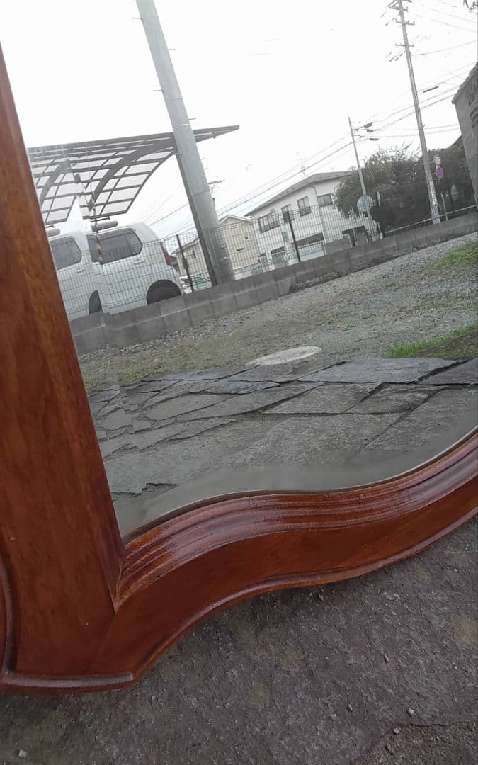 海外ヴィンテージ木製全身鏡