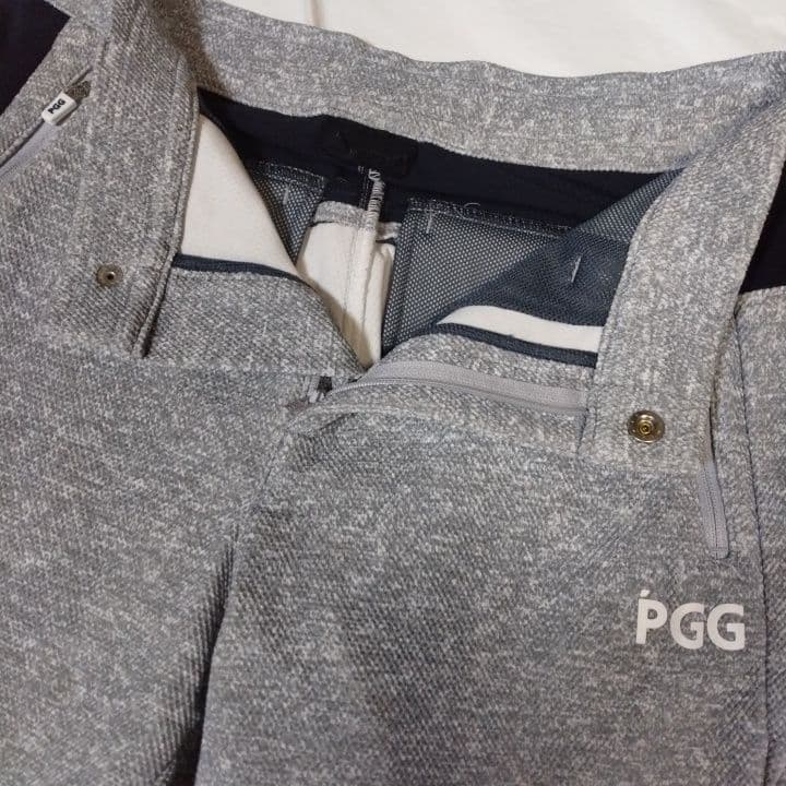 ⭐美品⭐PGG⭐パーリーゲイツ⭐デカロゴ⭐ストレッチパンツ⭐ダークグレー⭐M⭐