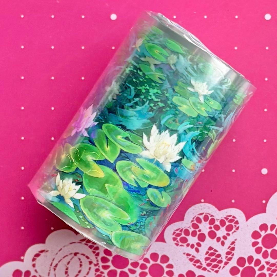 贝壳光 6cm×5m 睡莲 海外マスキングテープ 水面