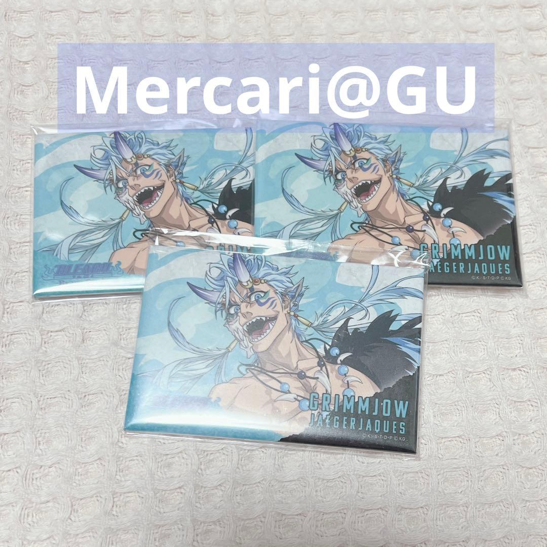 BLEACH グリムジョー スクエア缶バッジ 3個セット