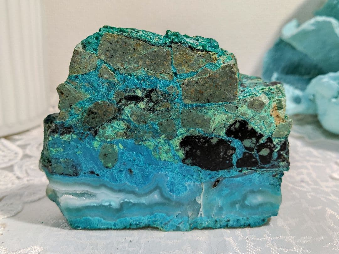 パワーストーン　原石　クリソコラ　676ｇ　No.61