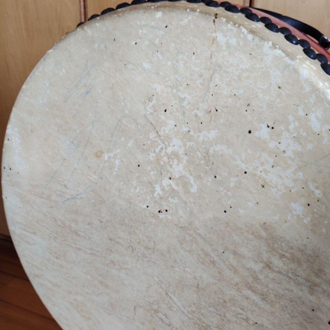 座敷用平太鼓 和太鼓 和楽器 木製スタンド付き 直径約55㎝