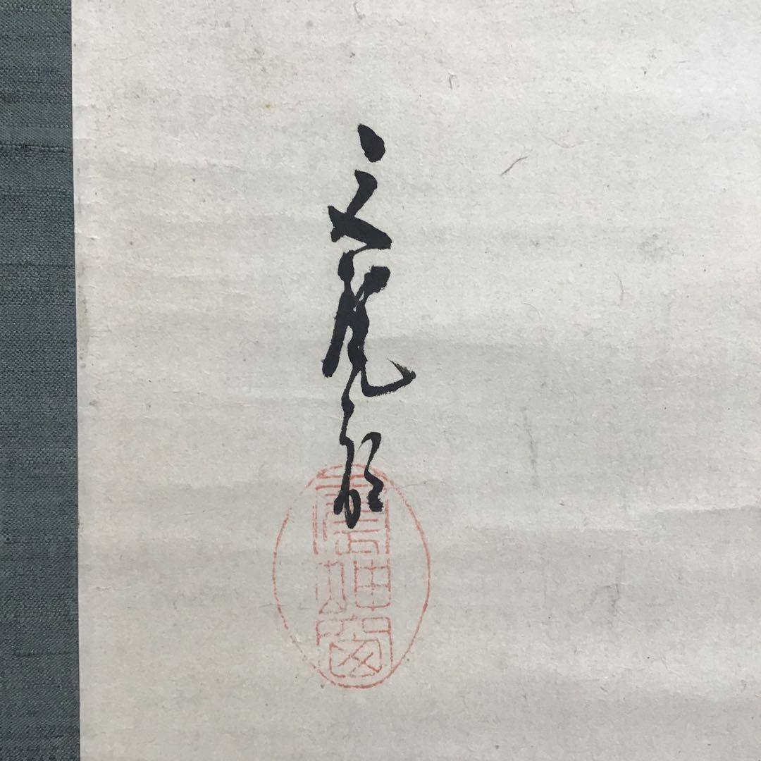 K茶道具　掛軸　加藤文麗　鷦鷯圖　横井也有讃　江戸時代　書付共箱　S1010KJ