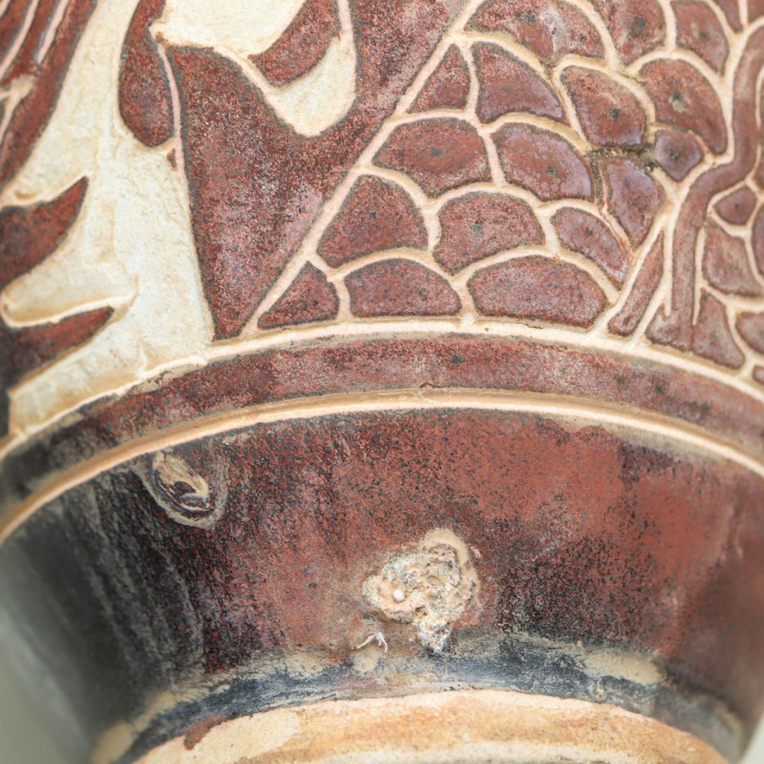 スコータイ様式 龍文耳付壺