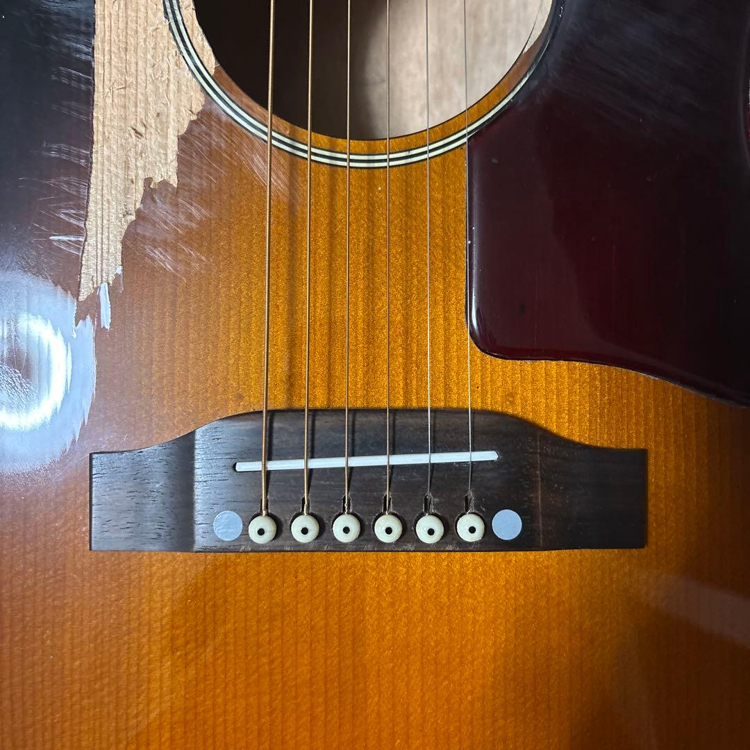 Gibson 風アコースティックギター サンバースト弦高調整済