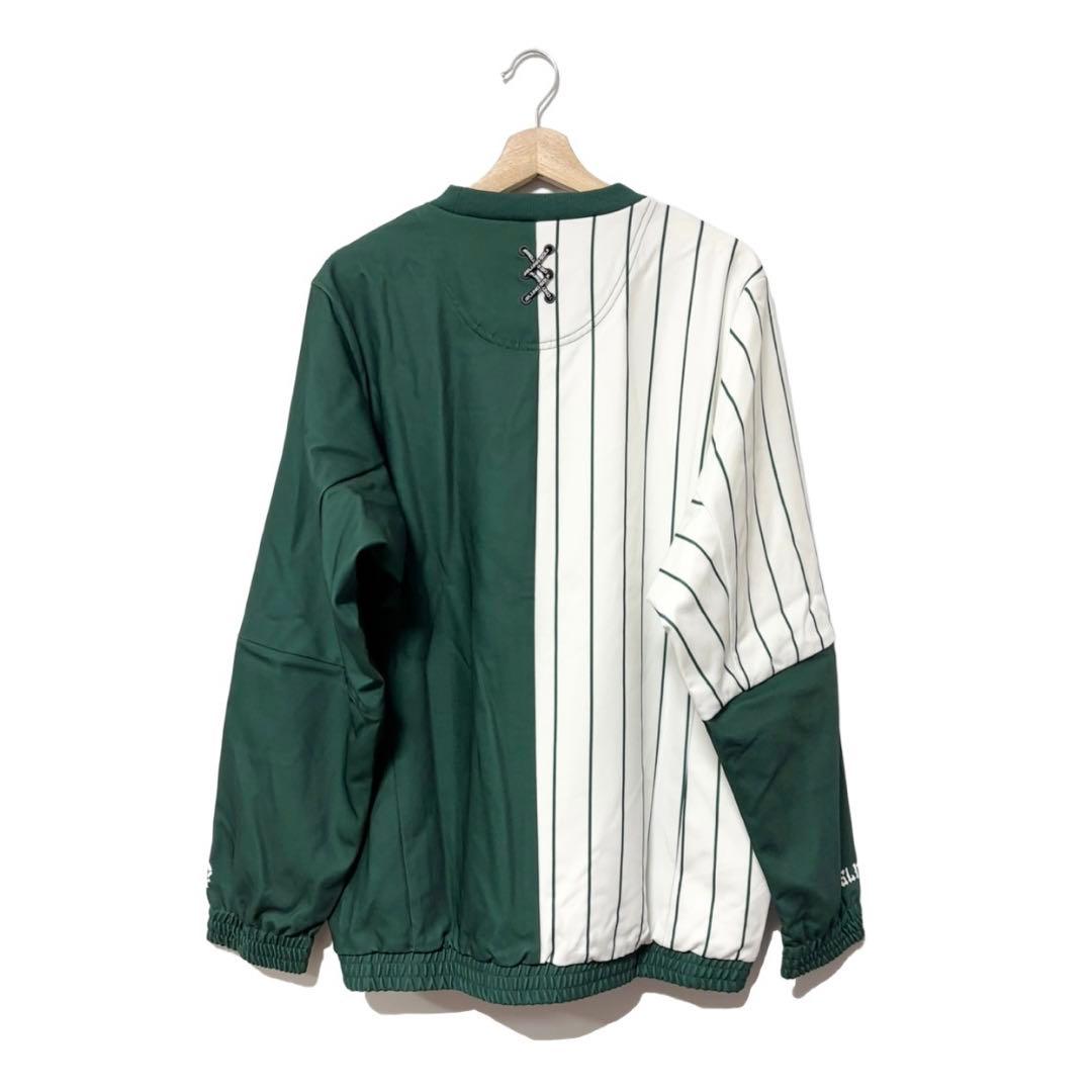 ラッセルノ ゴルフ バイカラー クルーネック プルオーバーブルゾン グリーン 6