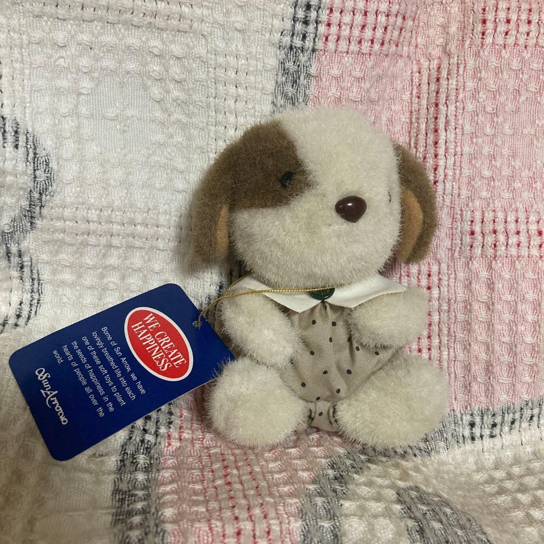 昭和レトロ　サンアロー　夢の回転木馬　ピンドット　犬　ぬいぐるみ　中古品