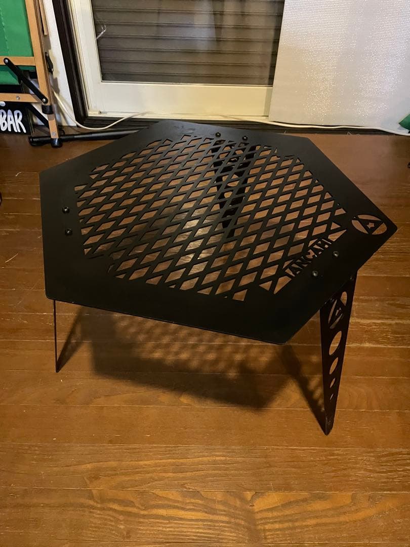 ANCAM メタヘキテ L 脚長 六角形 アイアン テーブル