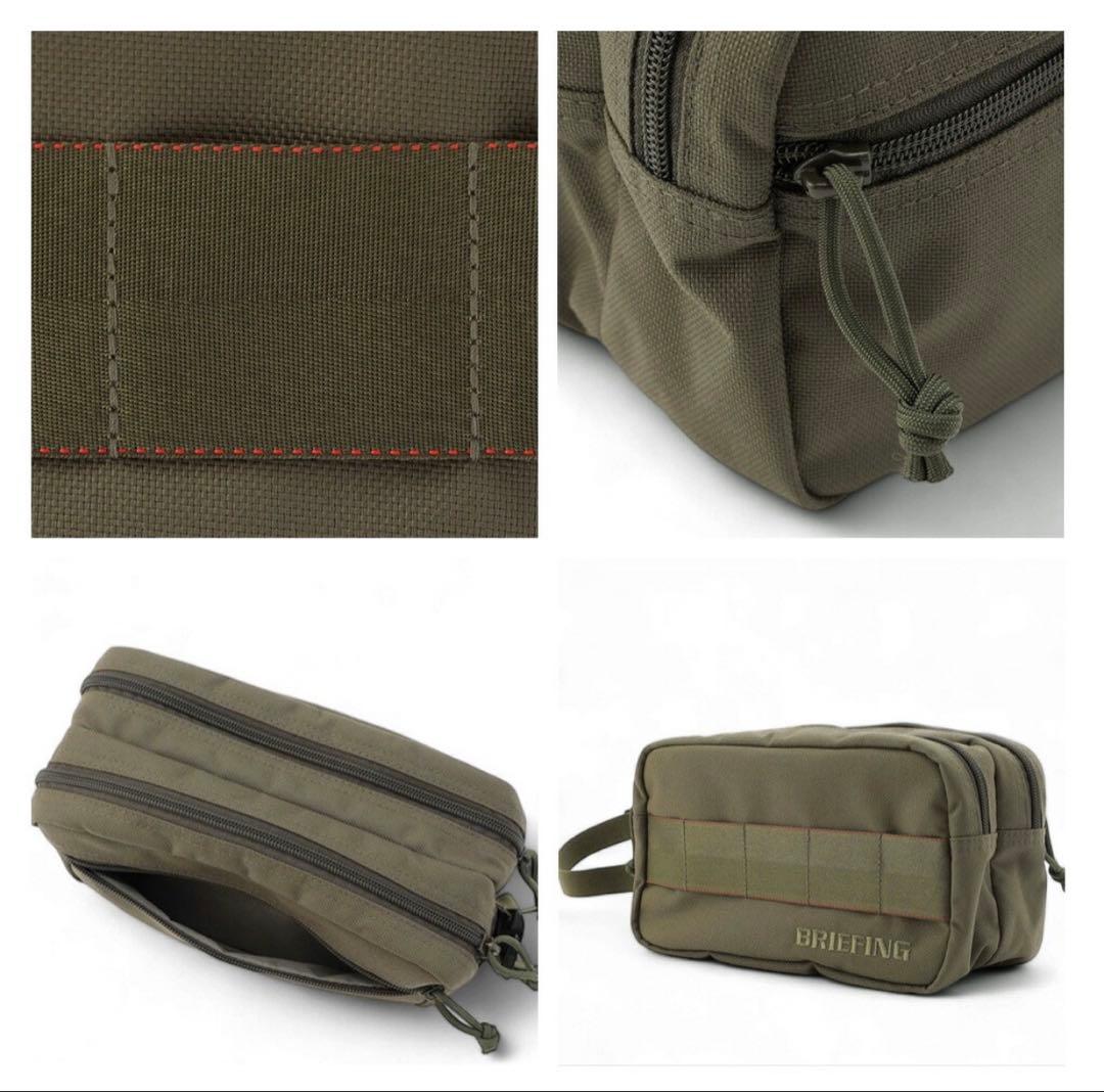 【美品】BRIEFING GOLF ダブルジッパーポーチ　ブラック