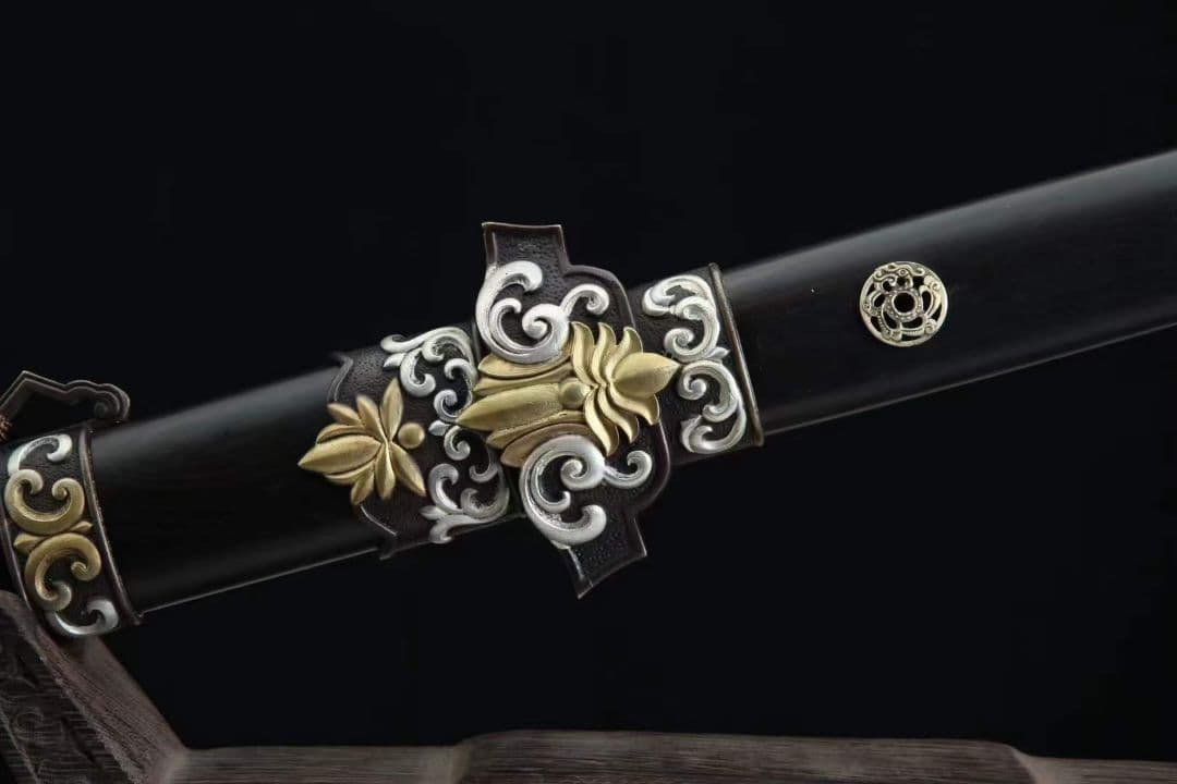 三色銅少帝唐剣 古兵器 武具　刀装具　日本刀　模造刀 居合刀 長尺