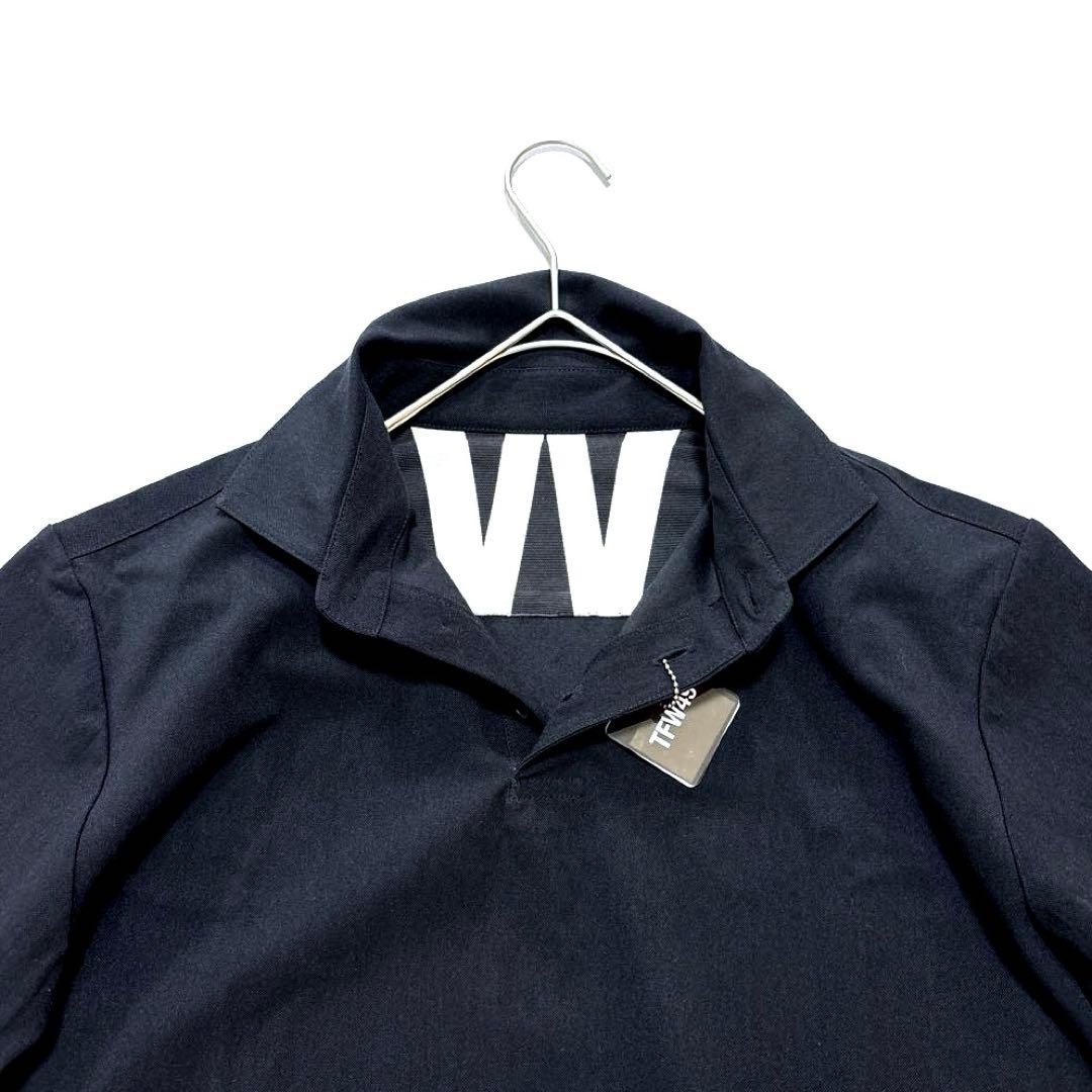 未使用品❗️TFW49 半袖ポロシャツ　ブラック　サイズ3 S程度　カモフラ襟