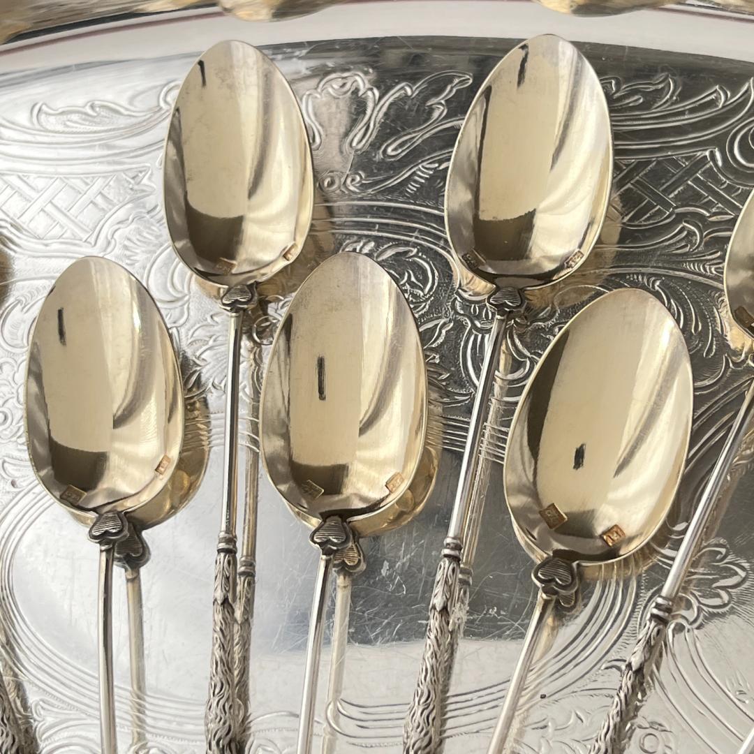 【仏蘭西】 コーヒースプーン　12本【シルバープレート】ケース