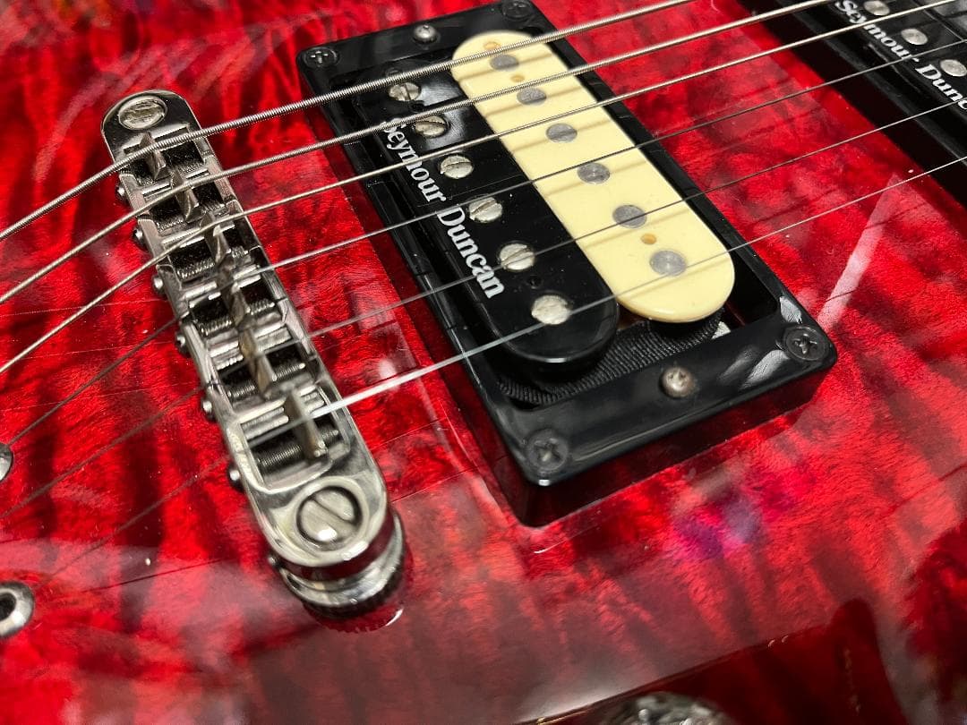 Cort KX1X 虎目　シースルーレッド　Duncan　ソフトケース付