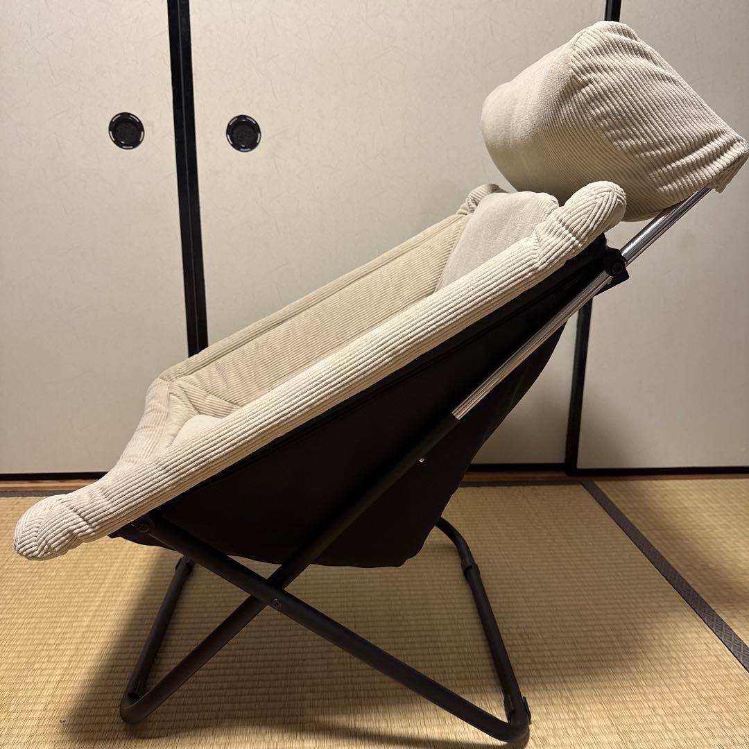 弘益 LAKA ラカ フォールディングチェア 完成品 折りたたみ ベージュ