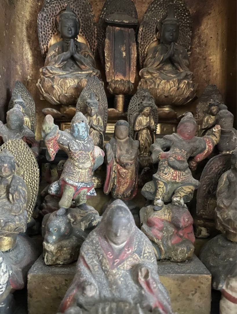 厨子入 十三仏 仏教美術 木彫極彩色 仏像 江戸時代