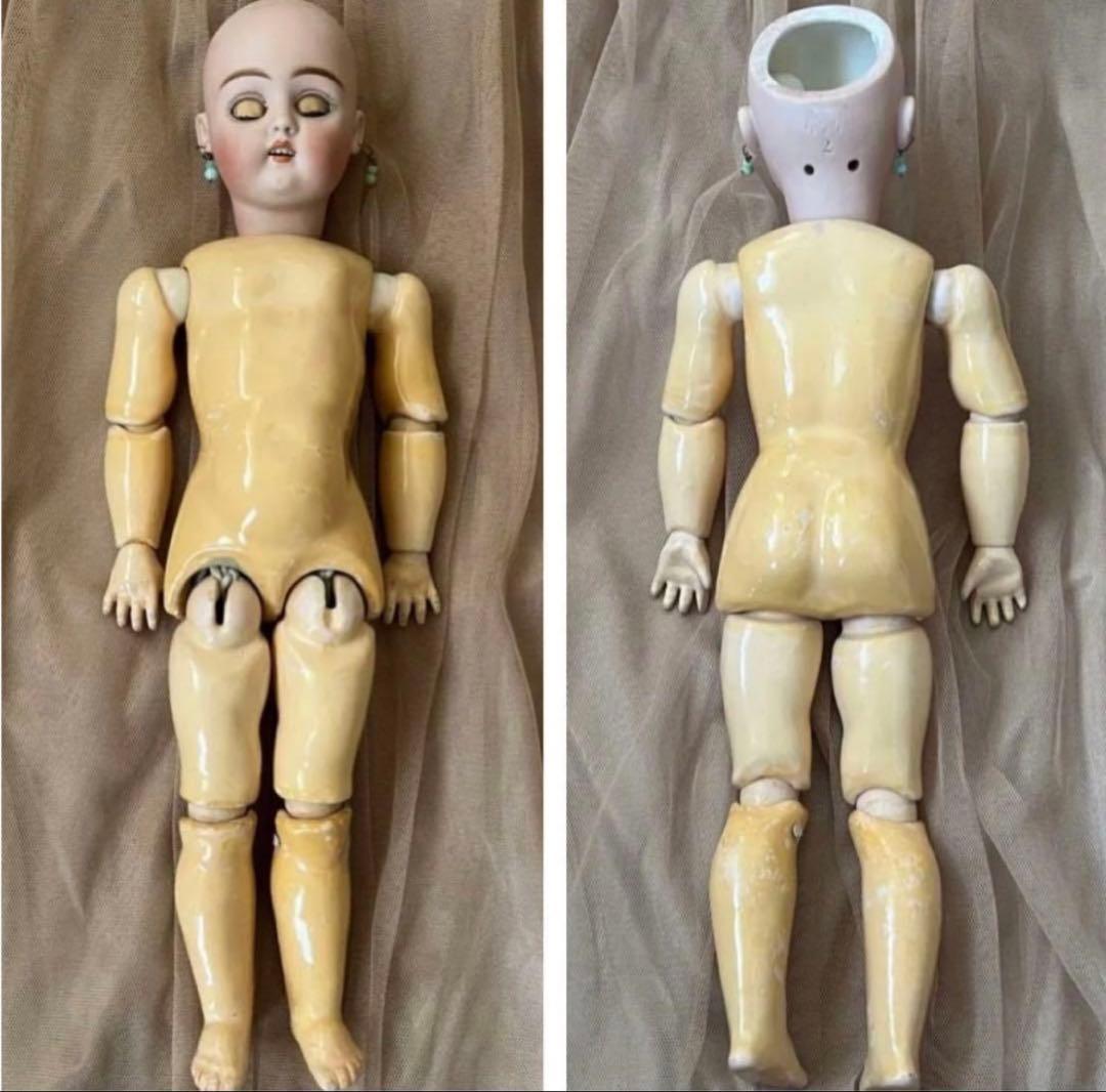 アンティーク ドイツ製 ビスクドール MARKED 444 キャビネットサイズ