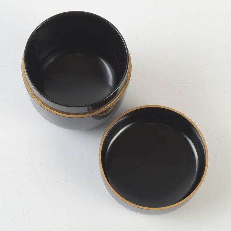 茶道具　松雲作　唐松蒔絵　棗　共箱　V　9798