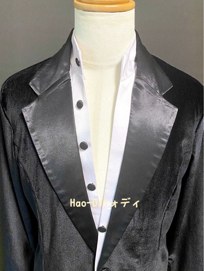 社交ダンス★ラテン★メンズ★新品★ジャケット★黒ベロア★L