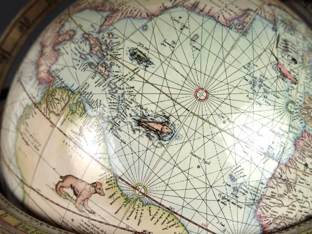 【コロニアル　地球儀】アンティークstyleインテリア　オーセンティックモデル社