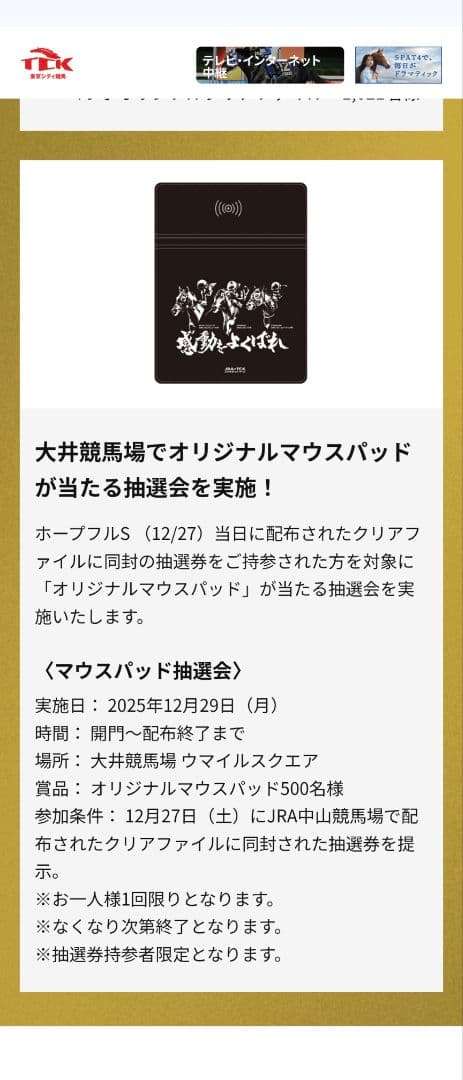 2025東京大賞典ノベルティグッズ