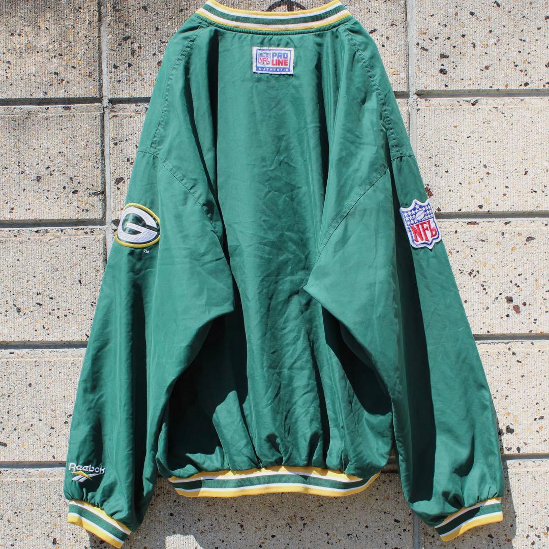 Reebok × NFL グリーンベイ パッカーズ XL 古着 プルジャケット