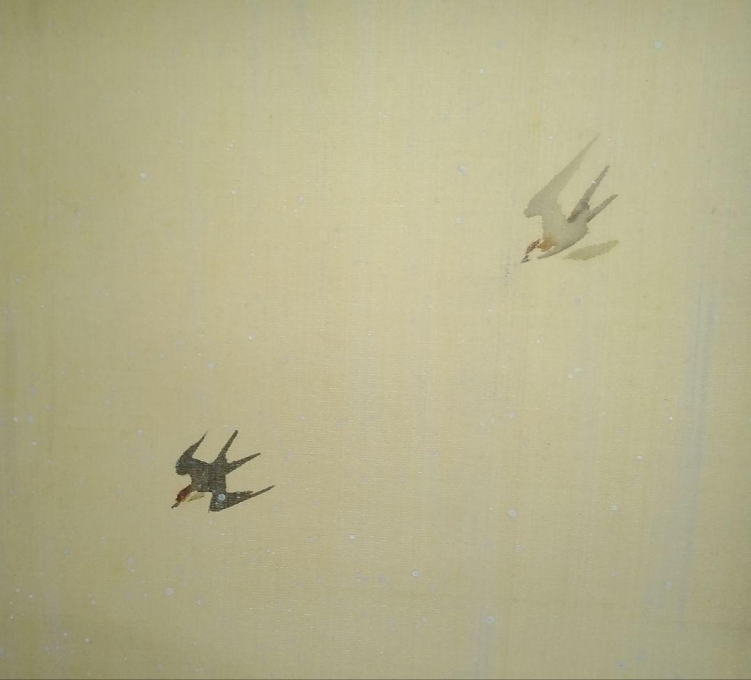 京都四条派の流れを汲む大正・昭和の日本画名匠・立脇泰山作「落瀑飛燕図」