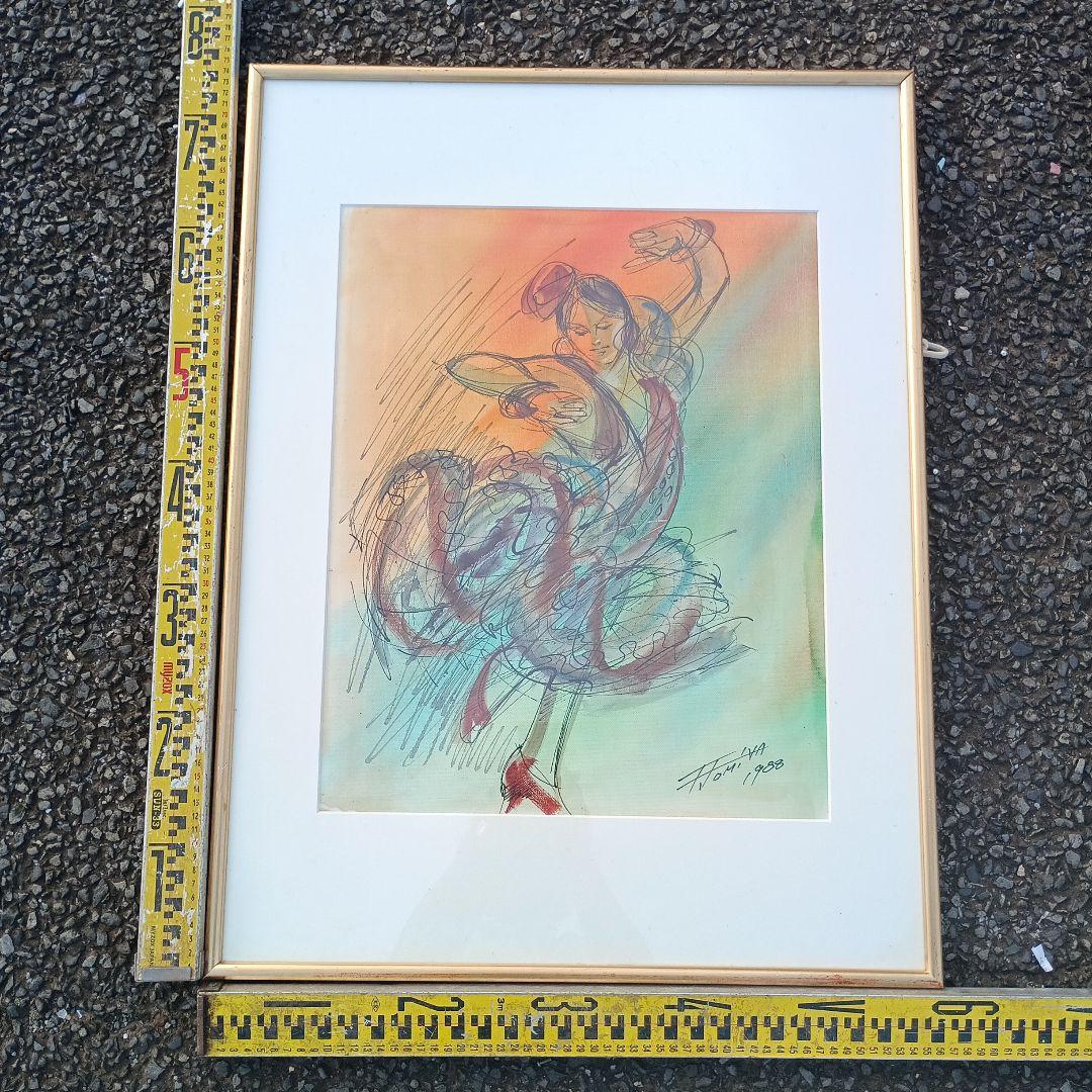 3517）頓宮隆輔　水彩画　「女性図」