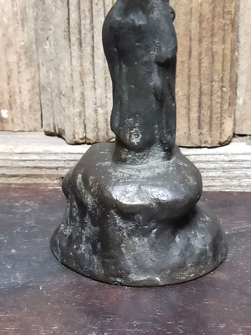 ♥小さな　観音像　銅製　観音様　仏像　仏壇　仏具　骨董　古玩　中国　レトロ