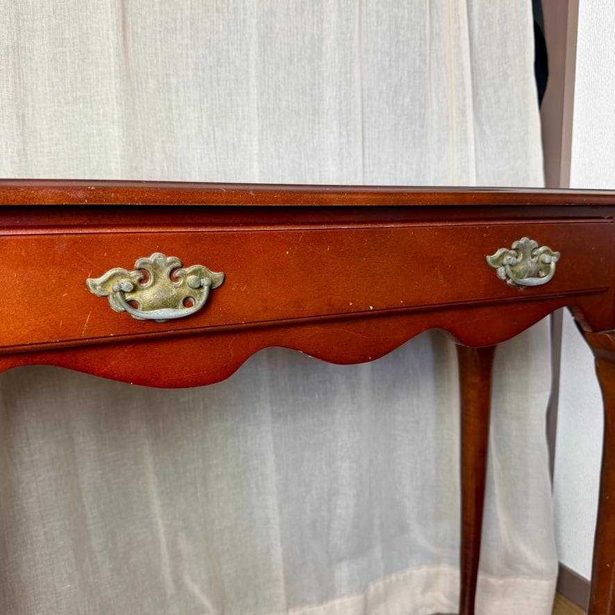 【訳あり特価】クイーン・アン マホガニー材 コンソールテーブル