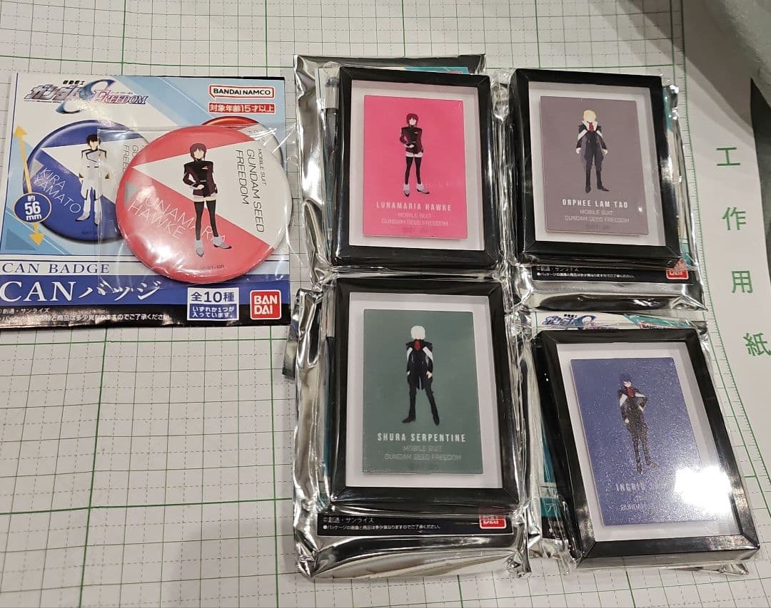 機動戦士ガンダムSフリーダム　アートフレームコレクション&缶バッジ