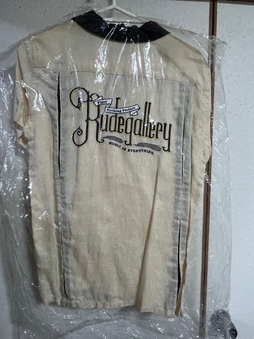RIDE GALLERY ボウリングシャツ クリーム色
