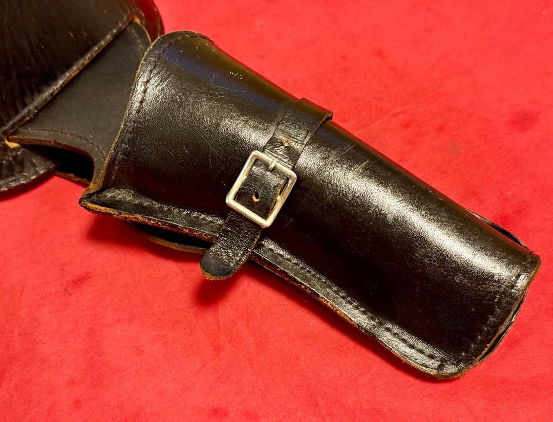 整備済 黒革製 ウェスタン ガンベルト ホルスター コルトSAA用 プレーン