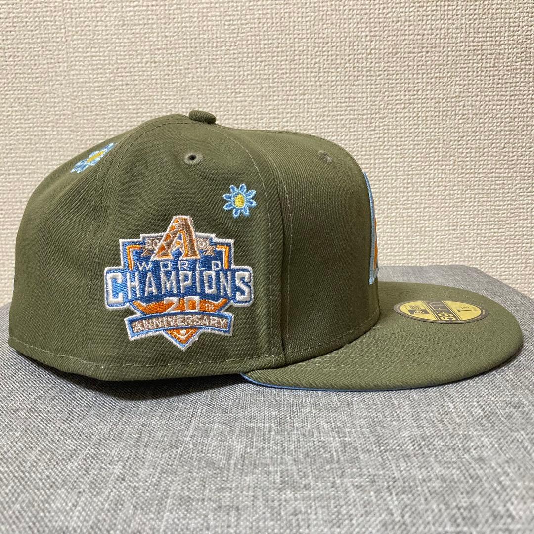 【海外限定】ニューエラ アリゾナダイアモンドバックス 59FIFTY オリーブ