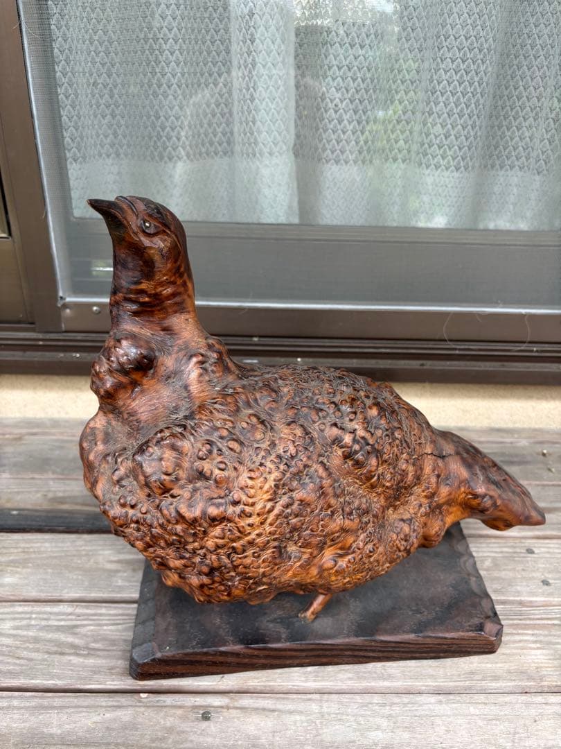 木製 鳥の彫刻