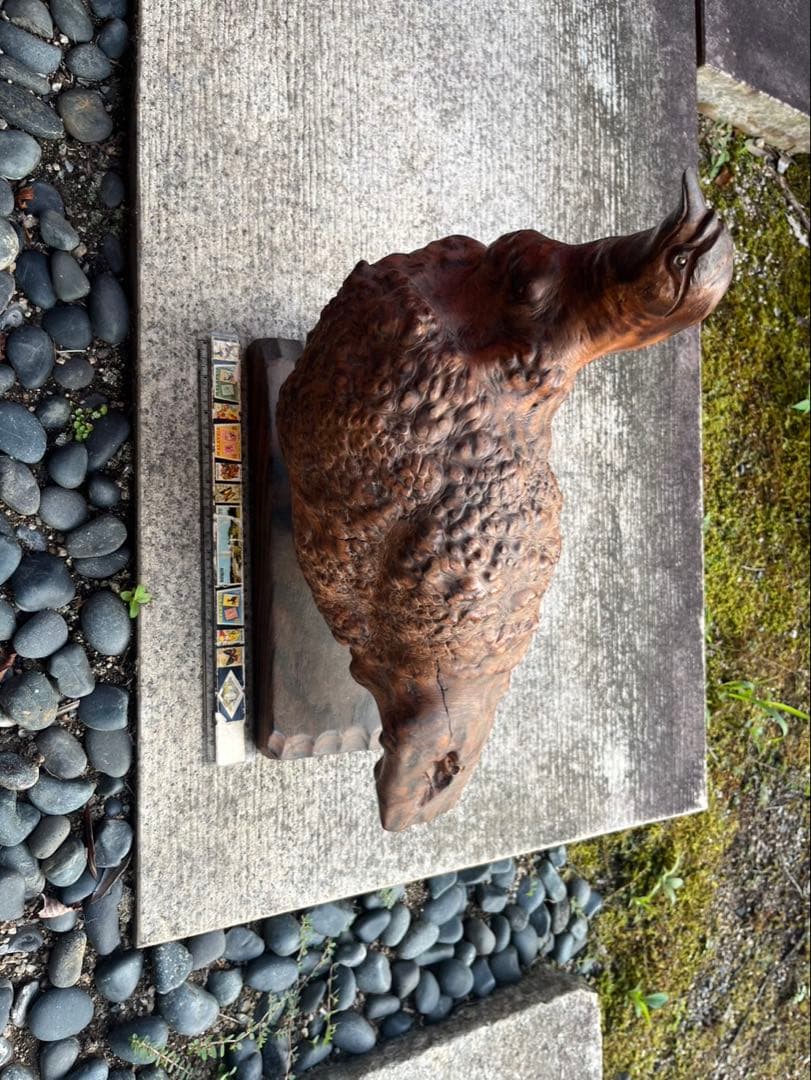 木製 鳥の彫刻